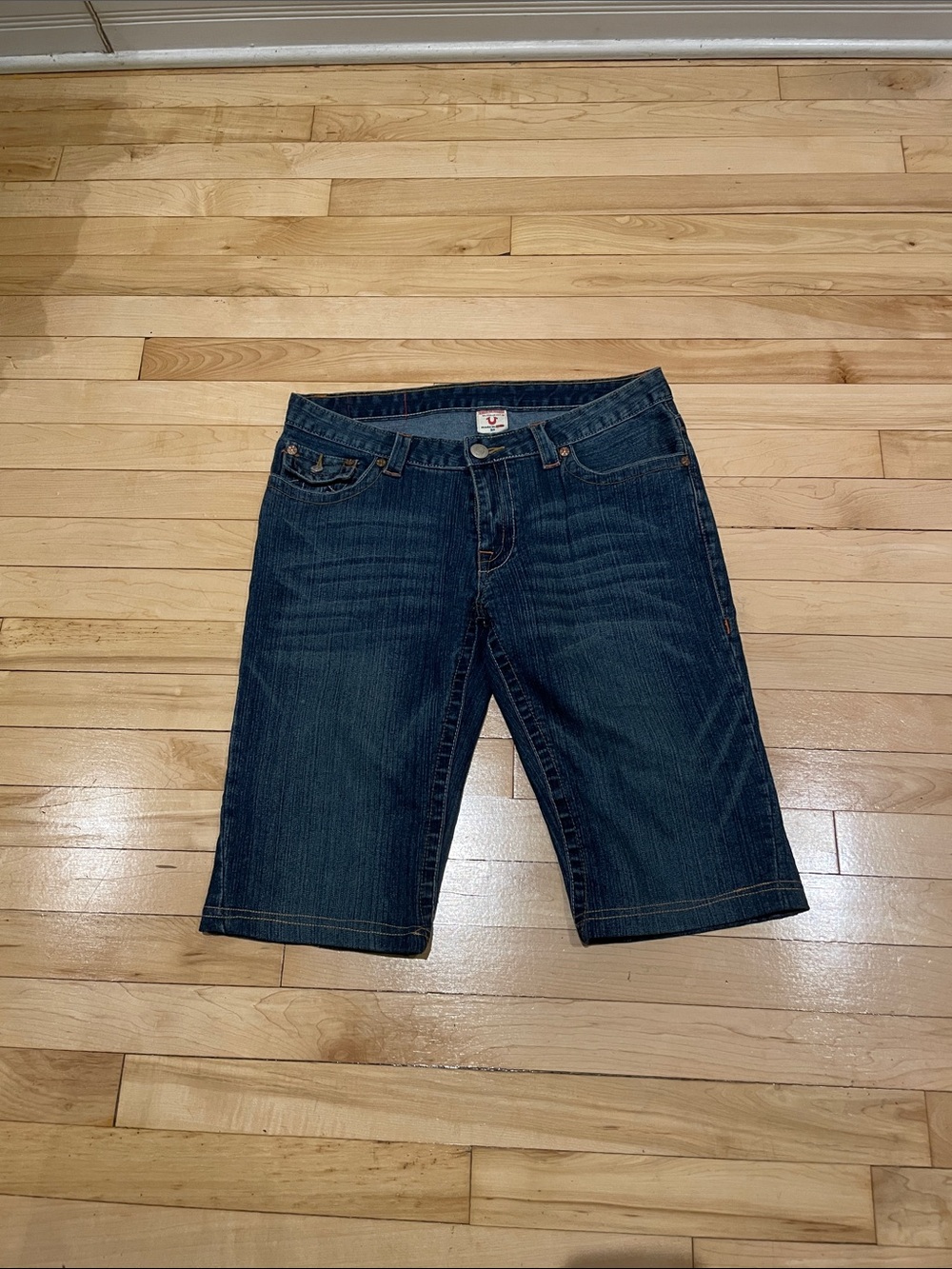 True Religion Denim Capri Y2K BoHo Festival 30